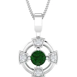 KUBERBOX Devorah 18K White Gold Diamond-Studded Pendant-1.48 gm-78