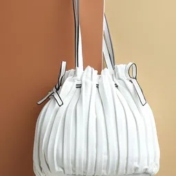 HAUTE SAUCE by Campus Sutra White Structured Handheld Bag-2