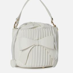 haute sauce by  campus sutra HAUTE SAUCE by Campus Sutra White PU Bucket Handheld Bag image 4