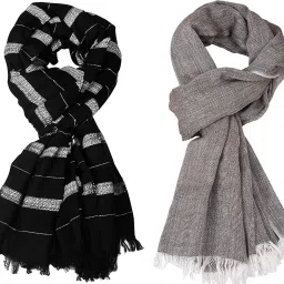 Striped Pure Cotton Men Multicolor Stole-picture-13