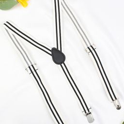 Kavove Men Striped Elasticated Adjustable Suspenders-image-54