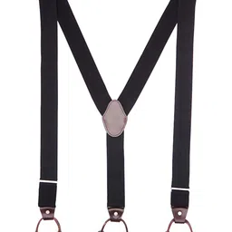 The Tie Hub Men Black Solid Suspenders-image-84