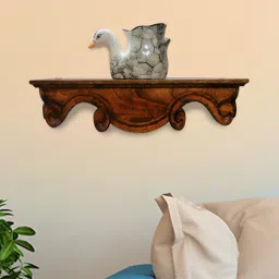disoo fashions Mango Wood Wall Shelf In Natural Wood-picture-3