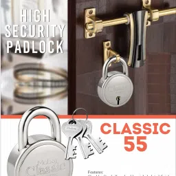 Classic 55mm Padlock With 3 Keys Padlock-image-72