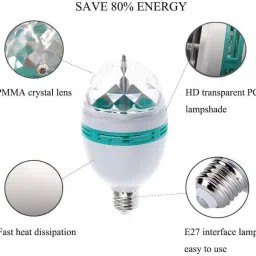 gabbar ™ LED Rotating Disco Light Bulb with E27/E26 Screw Base Single Disco Ball image 4
