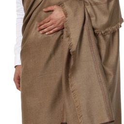 Royal-E-Kashmir Wool Solid Men Shawl-image-22