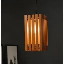 symplify Elegant Brown Solid Wood Single Hanging Light-picture-15