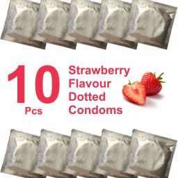 10 pcs dotted condoms combo | strawberry flavored dotted condom Condom-image-35