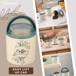 trueware Plastic Tea Coffee & Sugar Container- 750 ml, 750 ml, 750 ml image 2