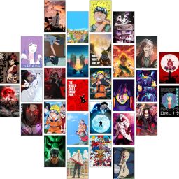 Paper9store Pack of 30 Naruto Posters Kit|Anime Room Decor| Self Adhesive Posters for Room Decoration| Naruto Decor Posters. Photographic Paper-image-109