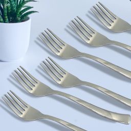 6 Pcs Stainless Steel Fork Spoons Set | Premium Forks for Home & Dining Table Stainless Steel Dinner Fork Set-16