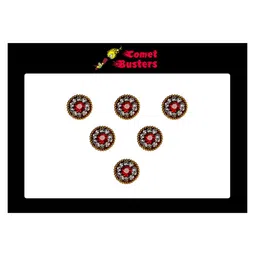 Comet Busters 6 Pcs Multi-Coloured Circular Shaped Reusable Bindi-36