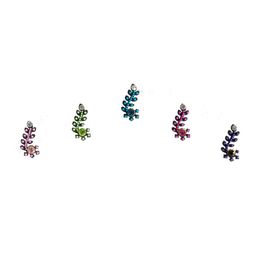 Comet Busters 5 Pcs Embellished Reusable Designer Bindis - Multicoloured-17