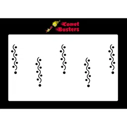 Comet Busters 5 Pcs Reusable Designer Bindis - Black-18