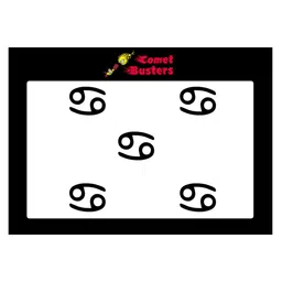 Comet Busters 5 Pcs Reusable Designer Bindis - Black-50