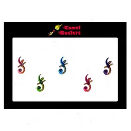 Comet Busters 5 Pcs Embellished Reusable Designer Bindis - Multicoloured-32