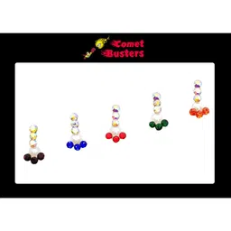 Comet Busters 5 Pcs Embellished Reusable Designer Bindis - Multicoloured-57