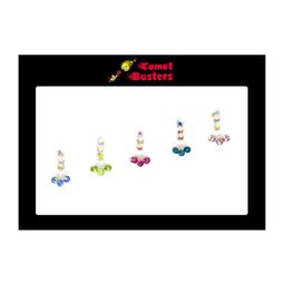 Comet Busters 5 Pcs Embellished Reusable Designer Bindis - Multicoloured-36