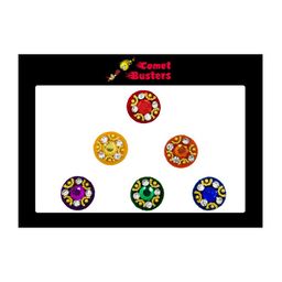 Comet Busters 6 Pcs Embellished Reusable Designer Bindis - Multicoloured-18