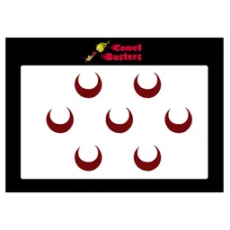 Comet Busters 7 Pcs Reusable Crescent-Shaped Designer Bindis - Maroon-21