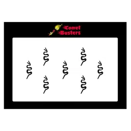Comet Busters 7 Pcs Reusable Designer Bindis - Black-36
