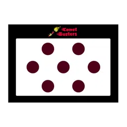 Comet Busters 7 Pcs Reusable Designer Round Bindis - Maroon-34