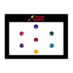 Comet Busters 7 Pcs Embellished Reusable Designer Bindis - Multicoloured-22