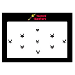 Comet Busters 9 Pcs Reusable Designer Bindis - Black-17