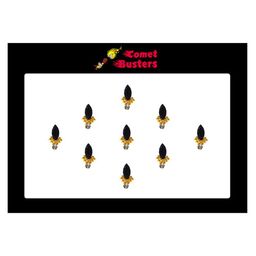 Comet Busters 9 Pcs Embellished Reusable Designer Bindis - Black & Gold-Toned-8