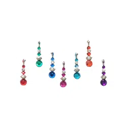 Comet Busters Set Of 7 Red & Blue Bindi-95