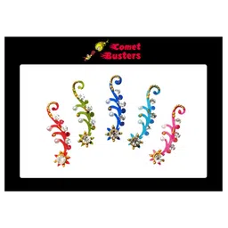 Comet Busters Red Blue & Pink Bindi Set Of 5-15