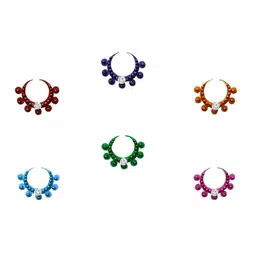 Comet Busters 6 Pcs Embellished Reusable Designer Bindis - Multicoloured image 2