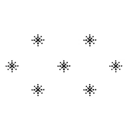Comet Busters 7 Pcs Reusable Designer Bindis - Black image 2