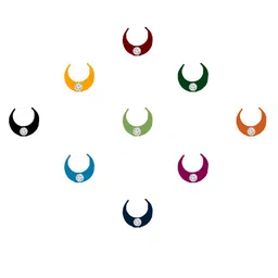 Comet Busters 9 Pcs Embellished Reusable Crescent-Shaped Designer Bindis - Multicoloured image 2