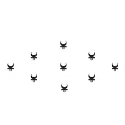 Comet Busters 9 Pcs Reusable Designer Bindis - Black image 2