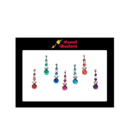 Comet Busters Set Of 7 Red & Blue Bindi image 4
