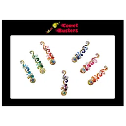 Comet Busters Red Blue & Green Set Of 7 Bindi image 3