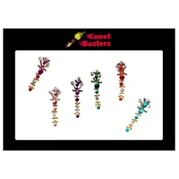 Comet Busters 6 Pcs Multicoloured Stone-Studded Bindi image 2