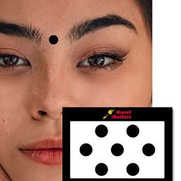 Comet Busters 7 Pcs Reusable Bindis - Black image 3