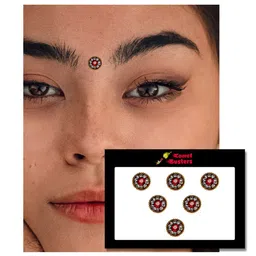 Comet Busters 6 Pcs Multi-Coloured Circular Shaped Reusable Bindi image 2