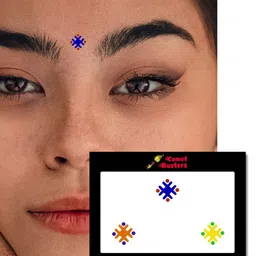 Comet Busters 3 Pcs Reusable Designer Bindis - Multicoloured image 2