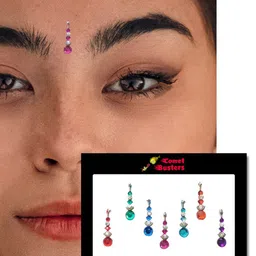 Comet Busters Set Of 7 Red & Blue Bindi image 2