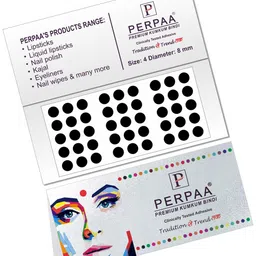 PERPAA Black Velvet Kumkum Bindi Box with 15 Flaps - Size 4-27