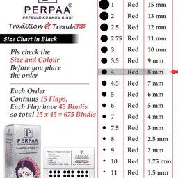 PERPAA Black Velvet Kumkum Bindi Box with 15 Flaps - Size 4 image 5