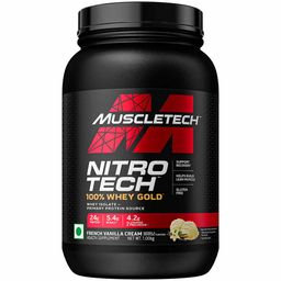 MuscleTech Nitrotech 100% Whey Gold,  2.2 lb  Vanilla Cream - India -image-18
