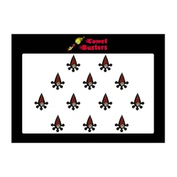 Comet Busters 12 Pcs Embellished Reusable Designer Bindis - Maroon & Black-24