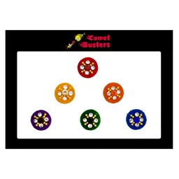 Comet Busters 6 Pcs Embellished Reusable Designer Bindis - Multicoloured-31