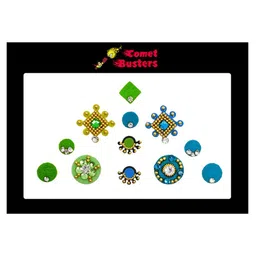 Comet Busters 12 Pcs Embellished Reusable Designer Bindis - Green & Blue-19