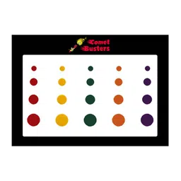 Comet Busters 20 Pcs Reusable Designer Round Bindis - Multicoloured-25