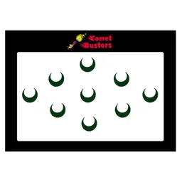 Comet Busters 9 Pcs Reusable Crescent-Shaped Bindis - Dark Green image 1